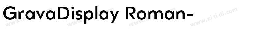 GravaDisplay Roman字体转换